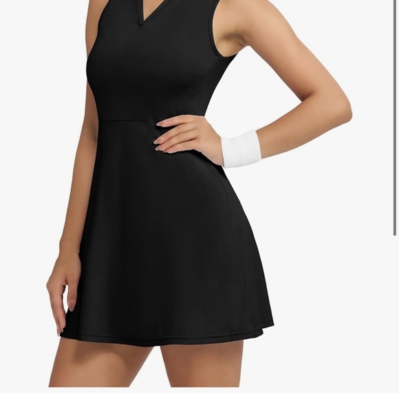 None Dresses & Skirts - Athletic Black Collared Dress